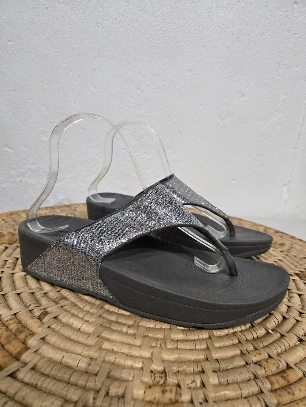 FitFlop Silver Glitter Sandals 9 - Picture 7 of 7